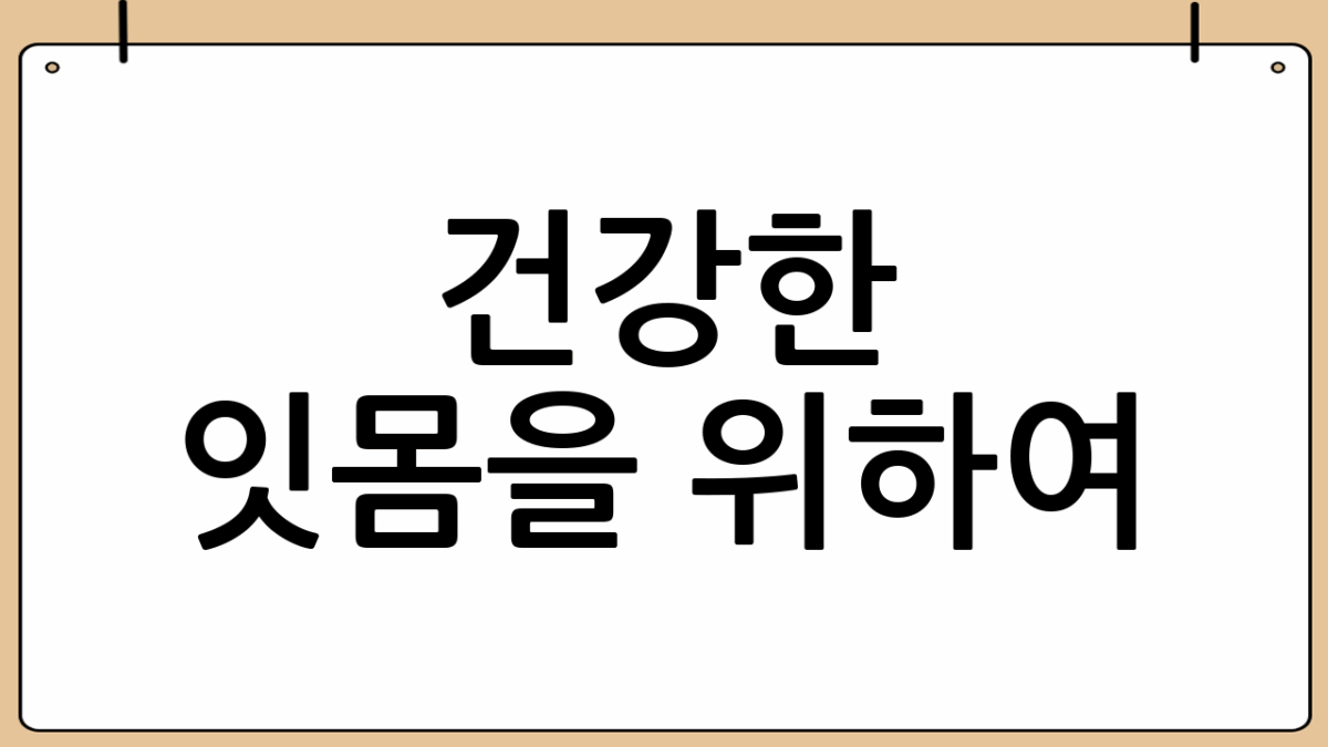 건강한 잇몸을 위하여