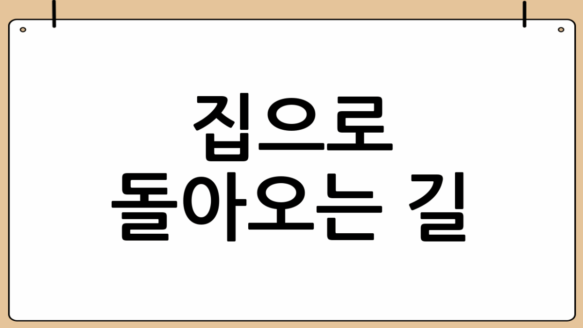 집으로 돌아오는 길